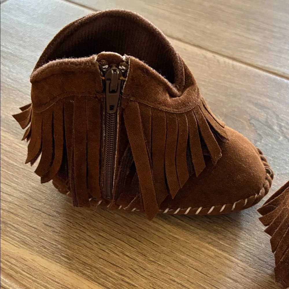 Infant Size 2 Brown Fringe Boots
